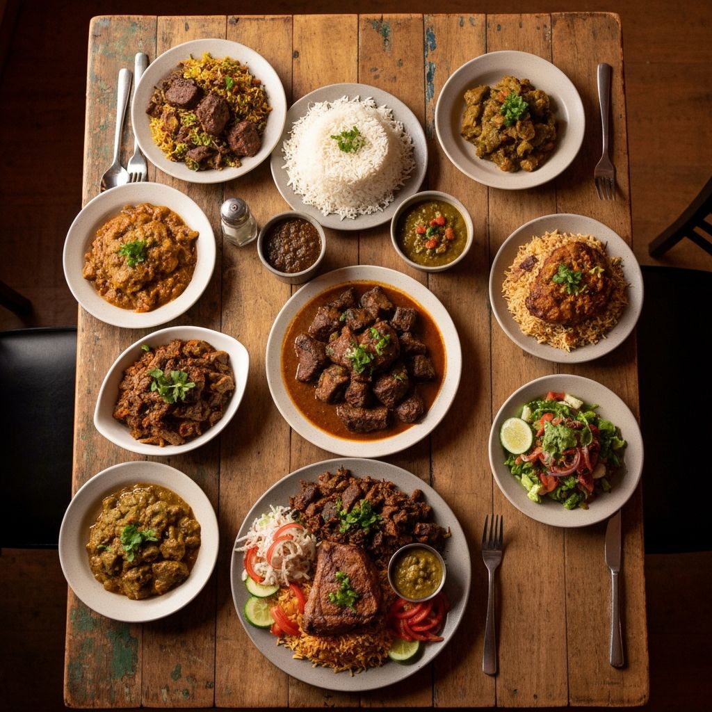 Beautiful spread of Somali cuisine