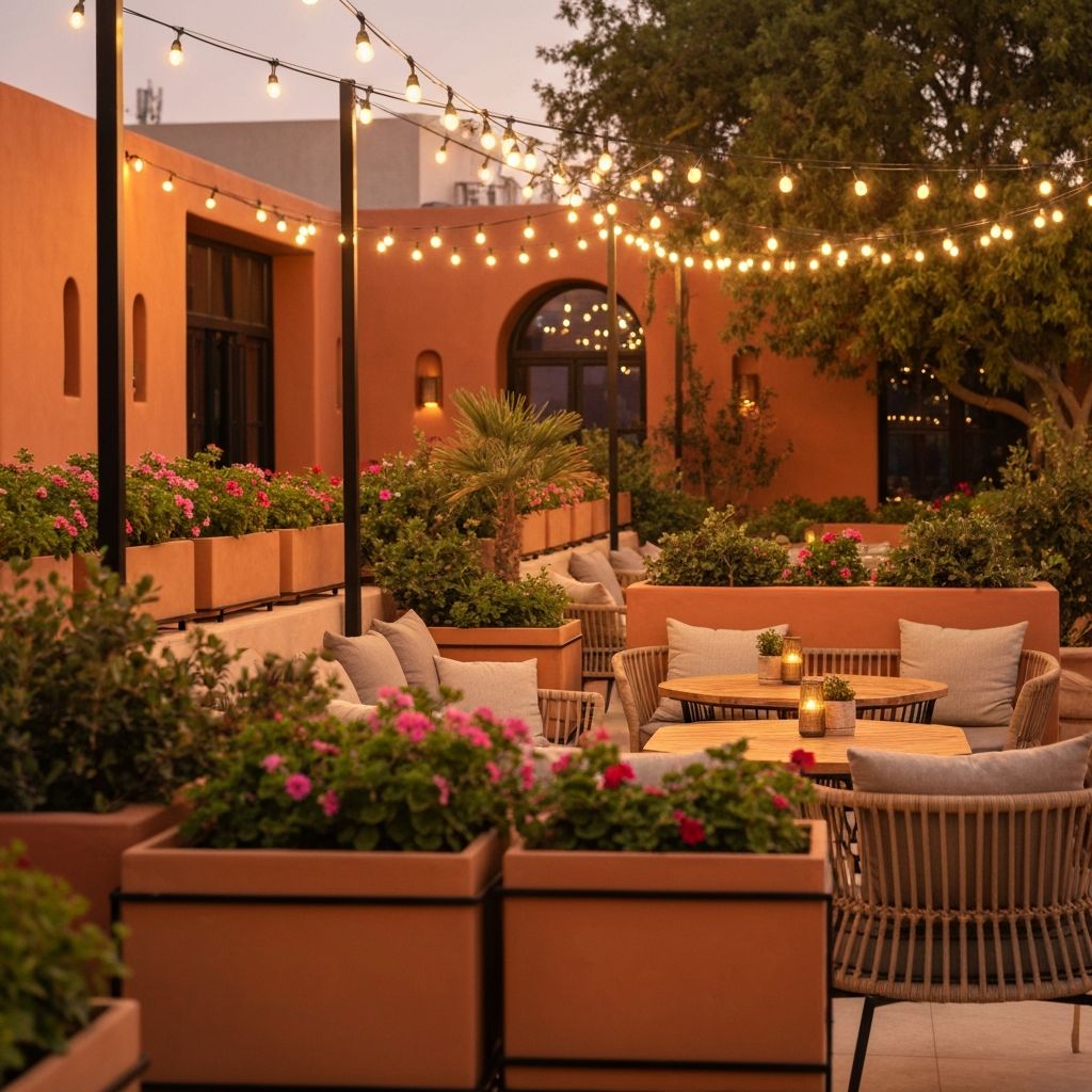 Outdoor terrace seating at Summer Restaurant