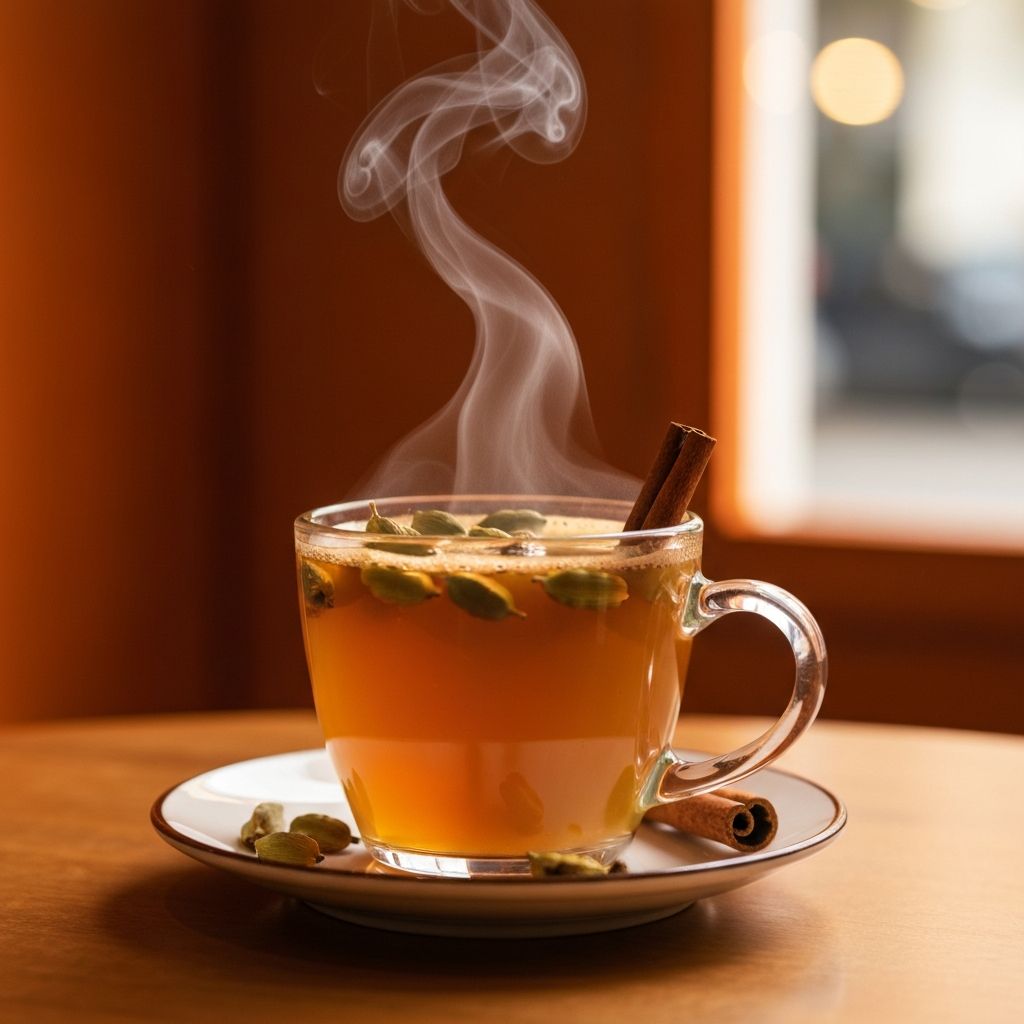 Traditional Somali spiced tea with cardamom